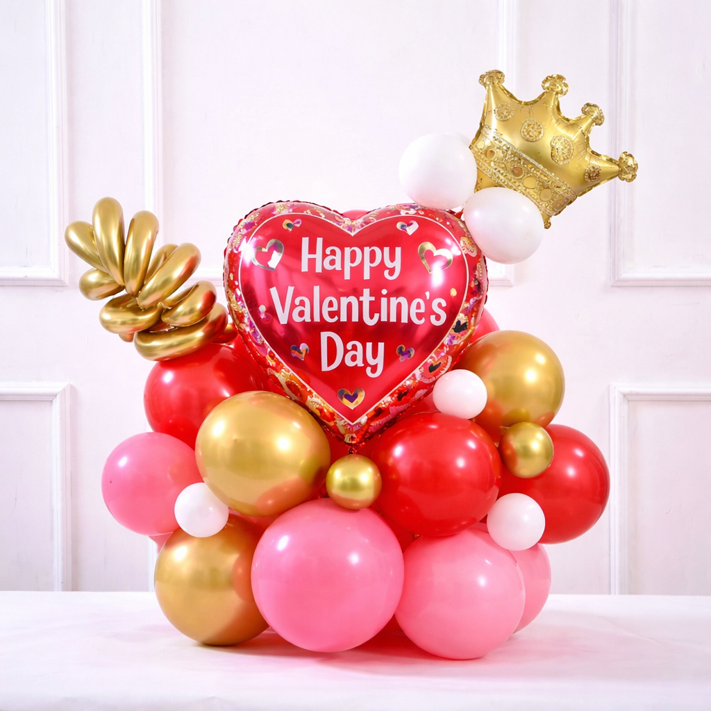 Royal Crown Valentine Balloon Stand